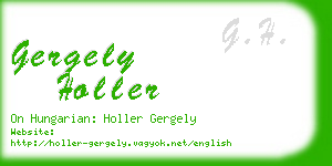gergely holler business card